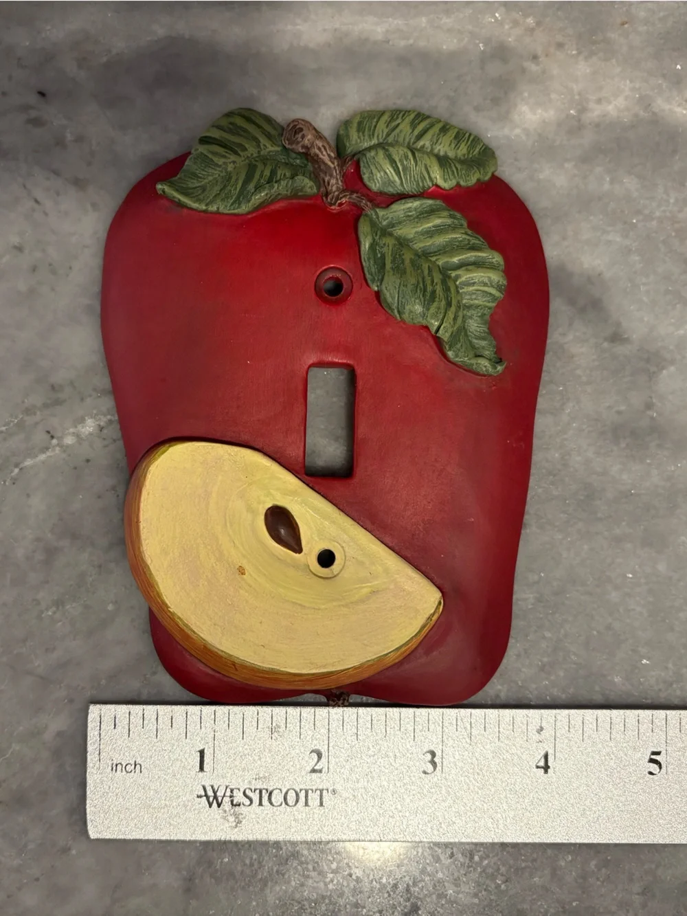 90s Country Kitchen Apple Light Switch Cover Face Plate Rustic Farmhouse VTG
